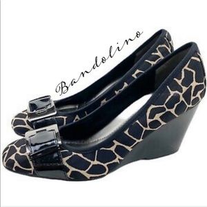 Bandolino Womens Animal Print Wedge Heel